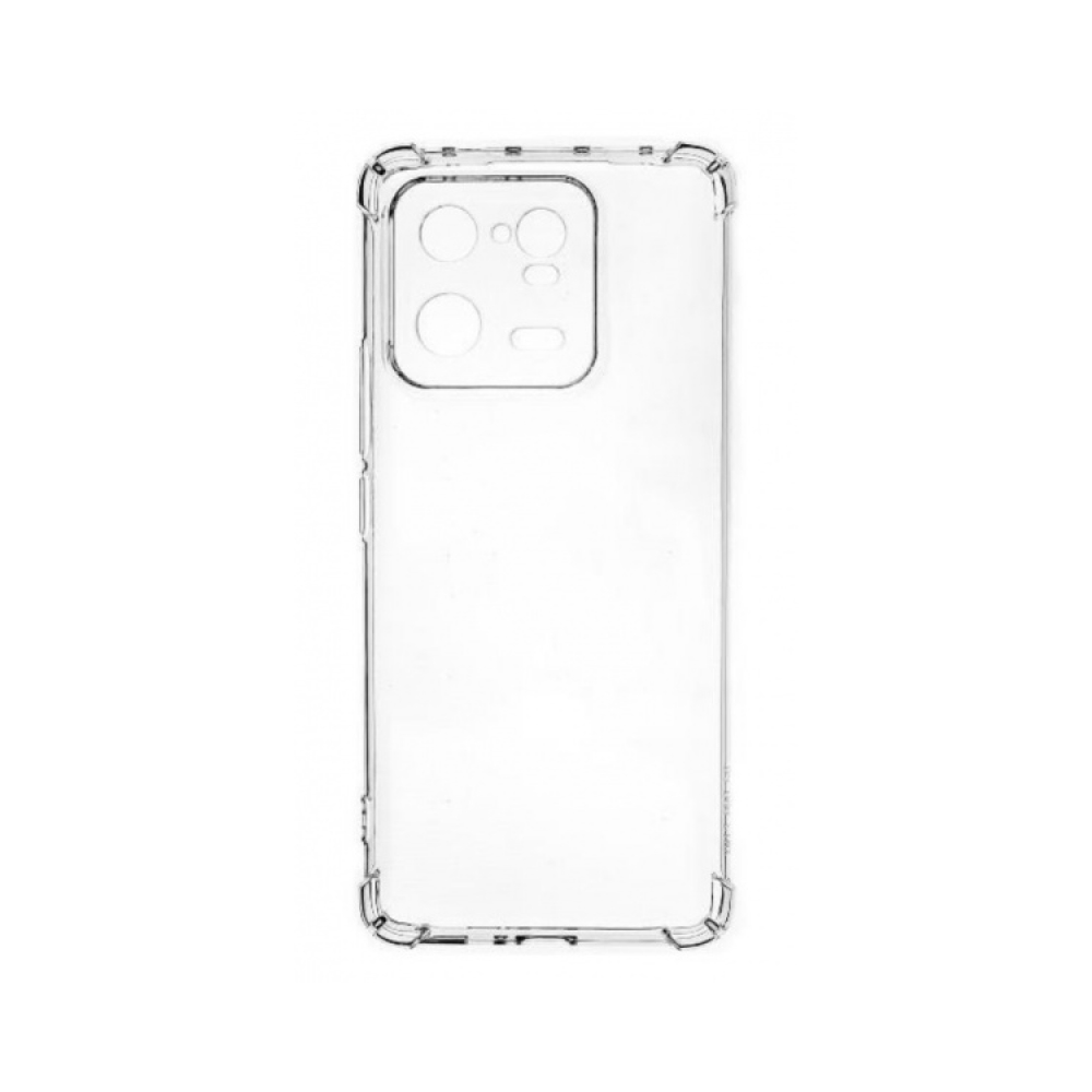 Чехол PERO для Xiaomi 13, силикон, усиленный, прозрачный